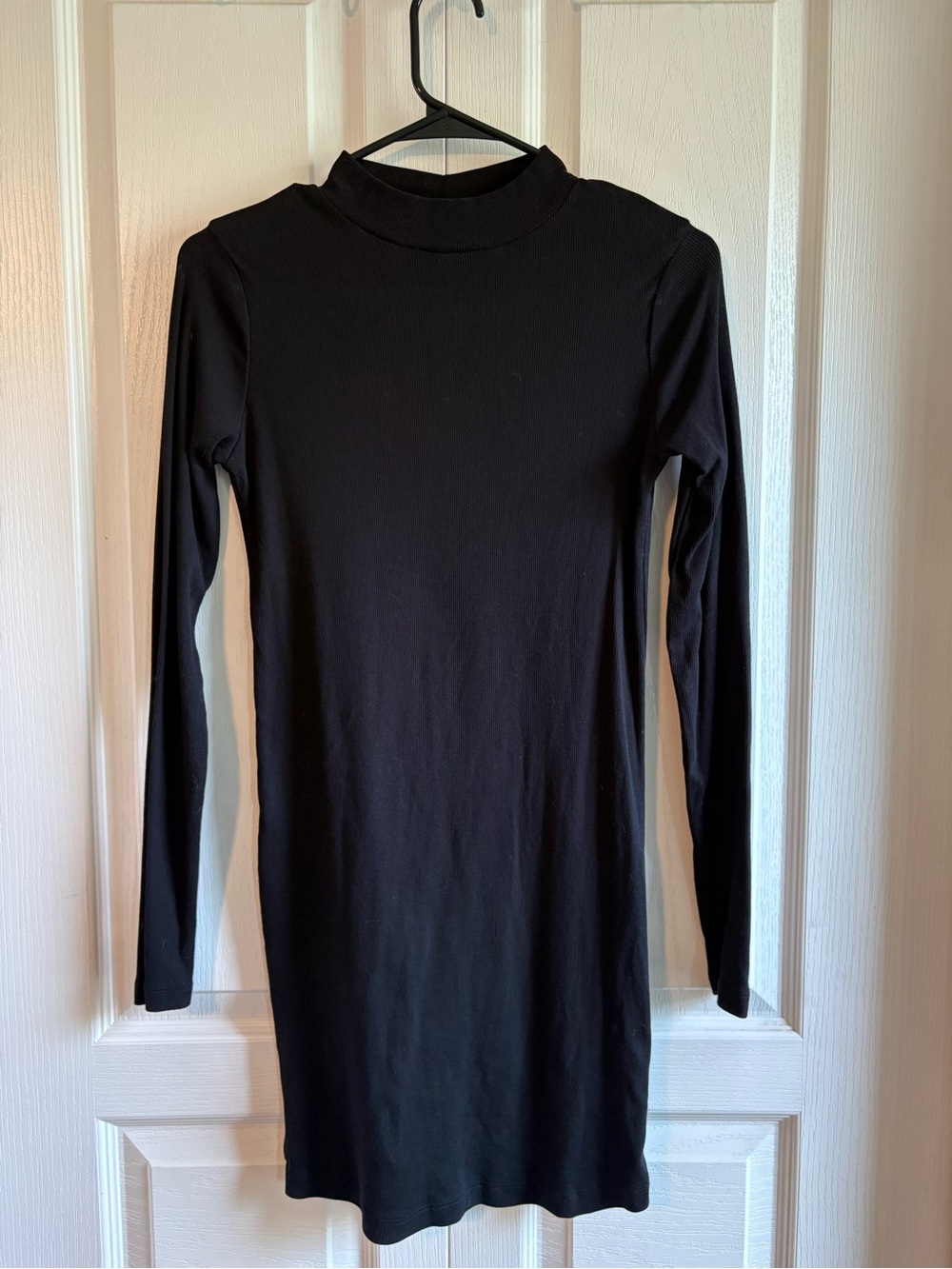 NOBO Black Long-Sleeve Mock Neck Dress